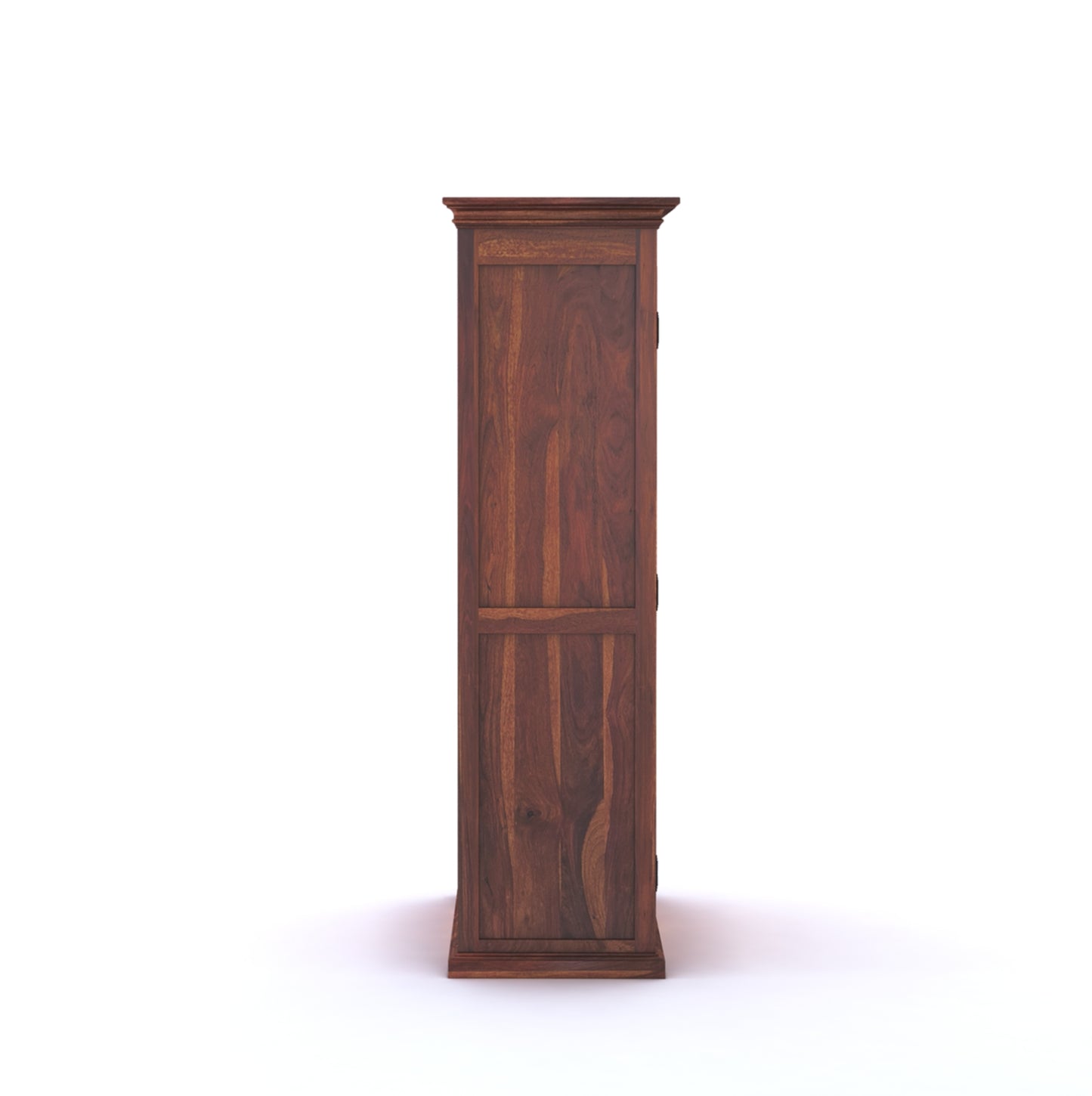 Audi 2 Door Solid Wood Wardrobe - Teak Finish