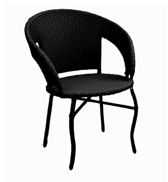 Alive Patio Seating Chair and Table Set/Outdoor Garden/Balcony Coffee Table Set Furniture (Black, 4 Seater)