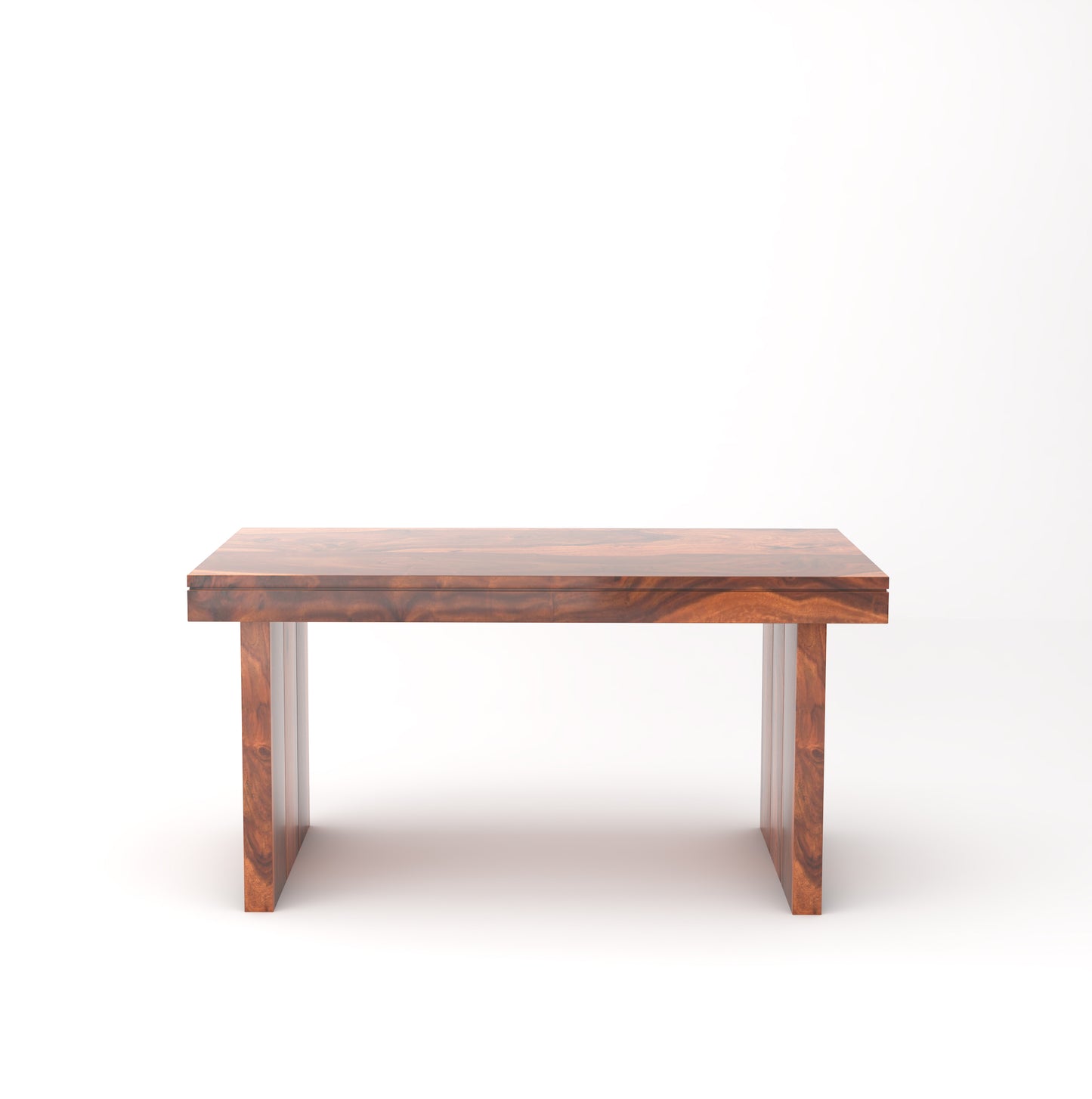 Hola Solid Wood 6 Seater Dining Table Set - Teak Finish
