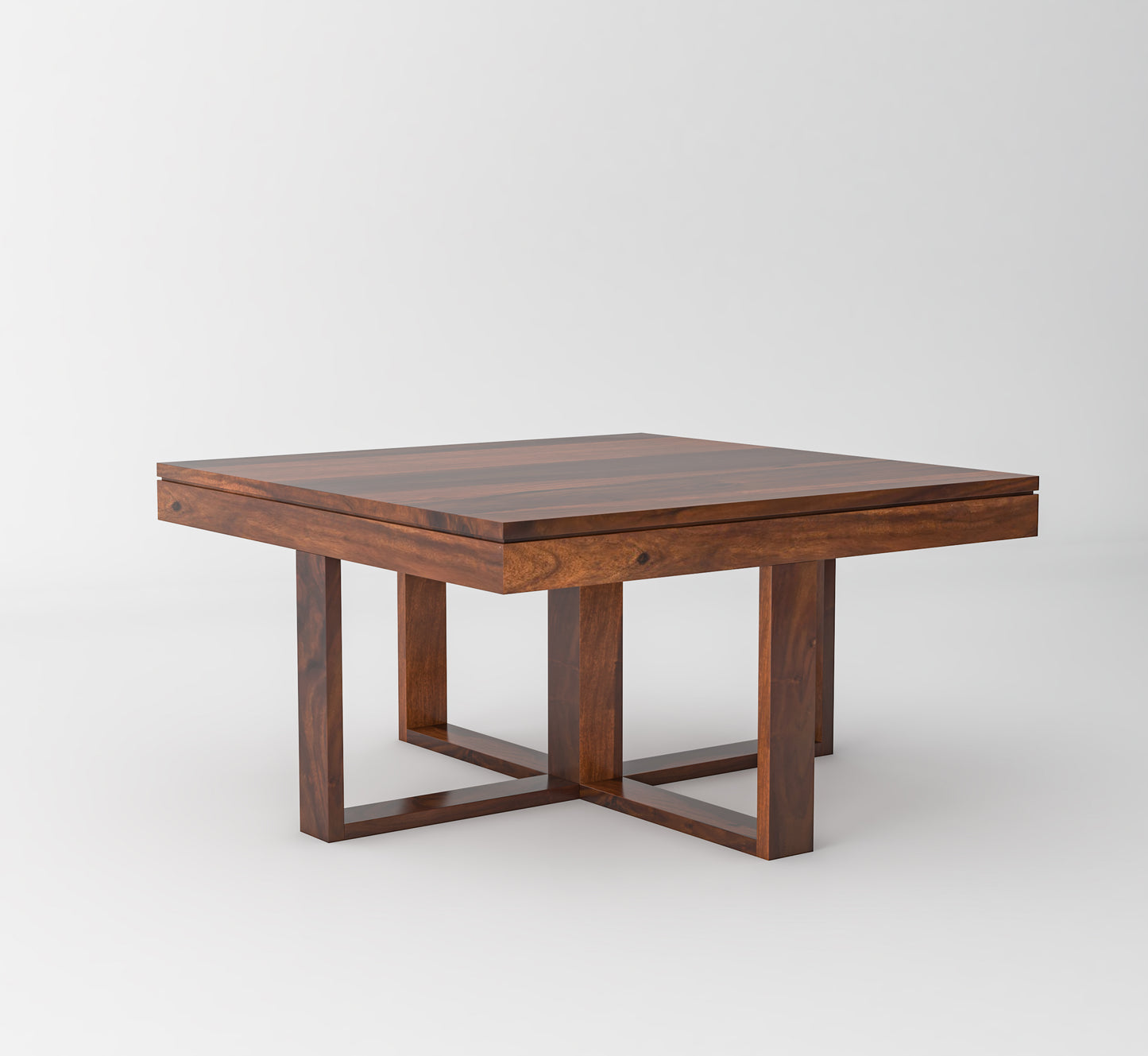 Arabia 4 Stool Solid Wood Coffee Table - Teak Finish