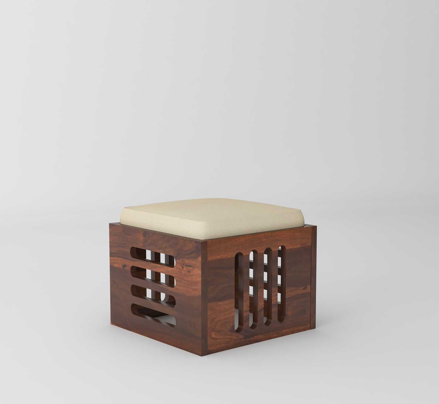 Arabia 4 Stool Solid Wood Coffee Table - Teak Finish