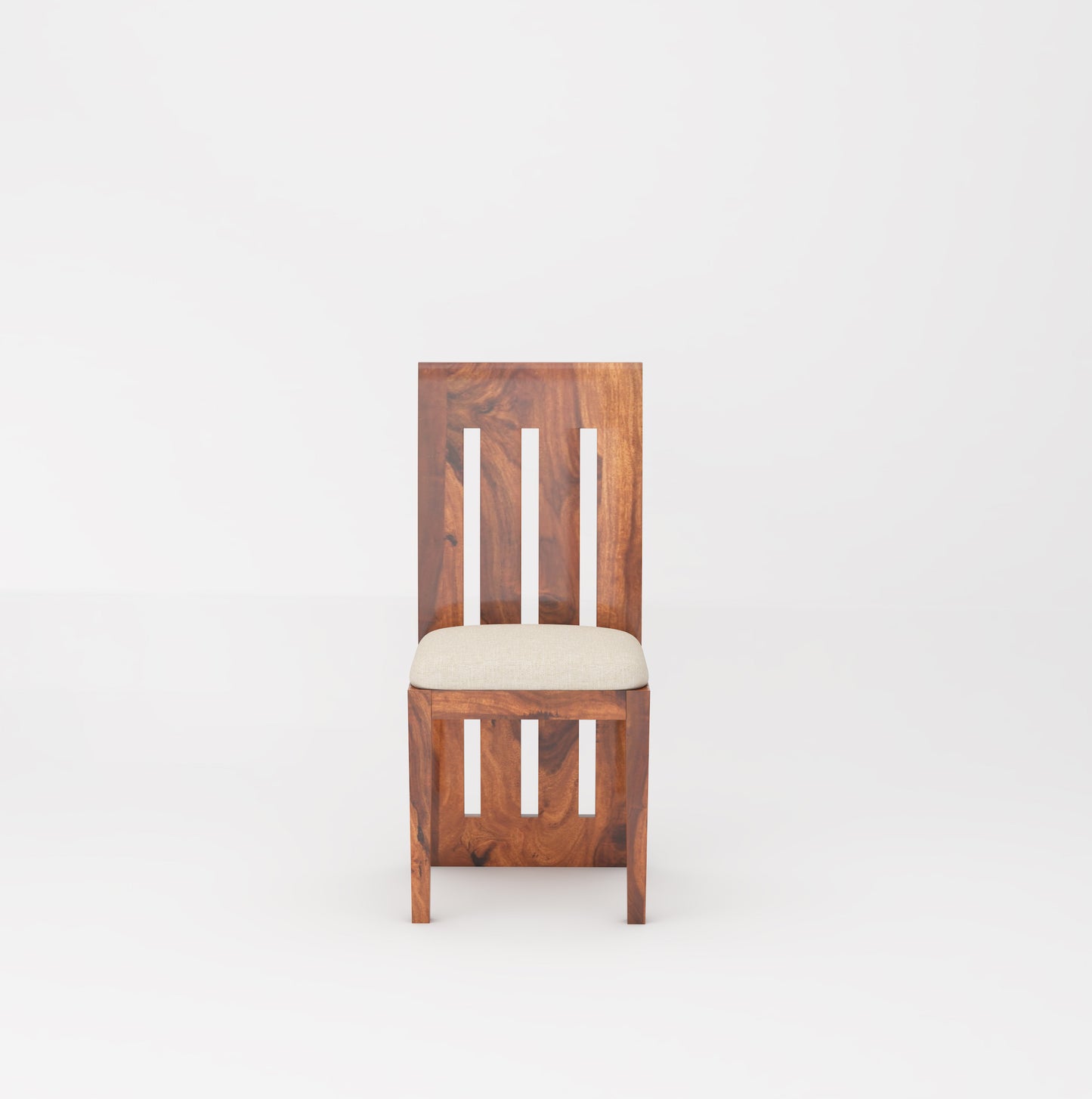 Hola Solid Wood 6 Seater Dining Table Set - Teak Finish