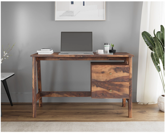 Solan Wooden Study Table - (Teak Finish)