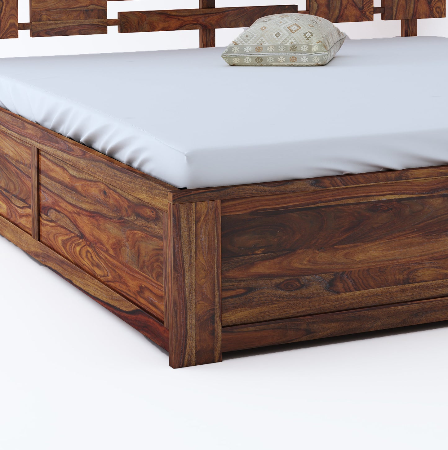 Aelinia King Hydraulic Bed-Teak