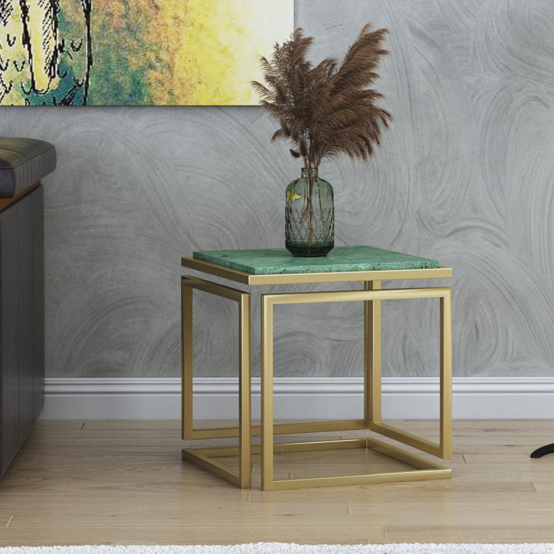 Palermo Marble Side Table-Green