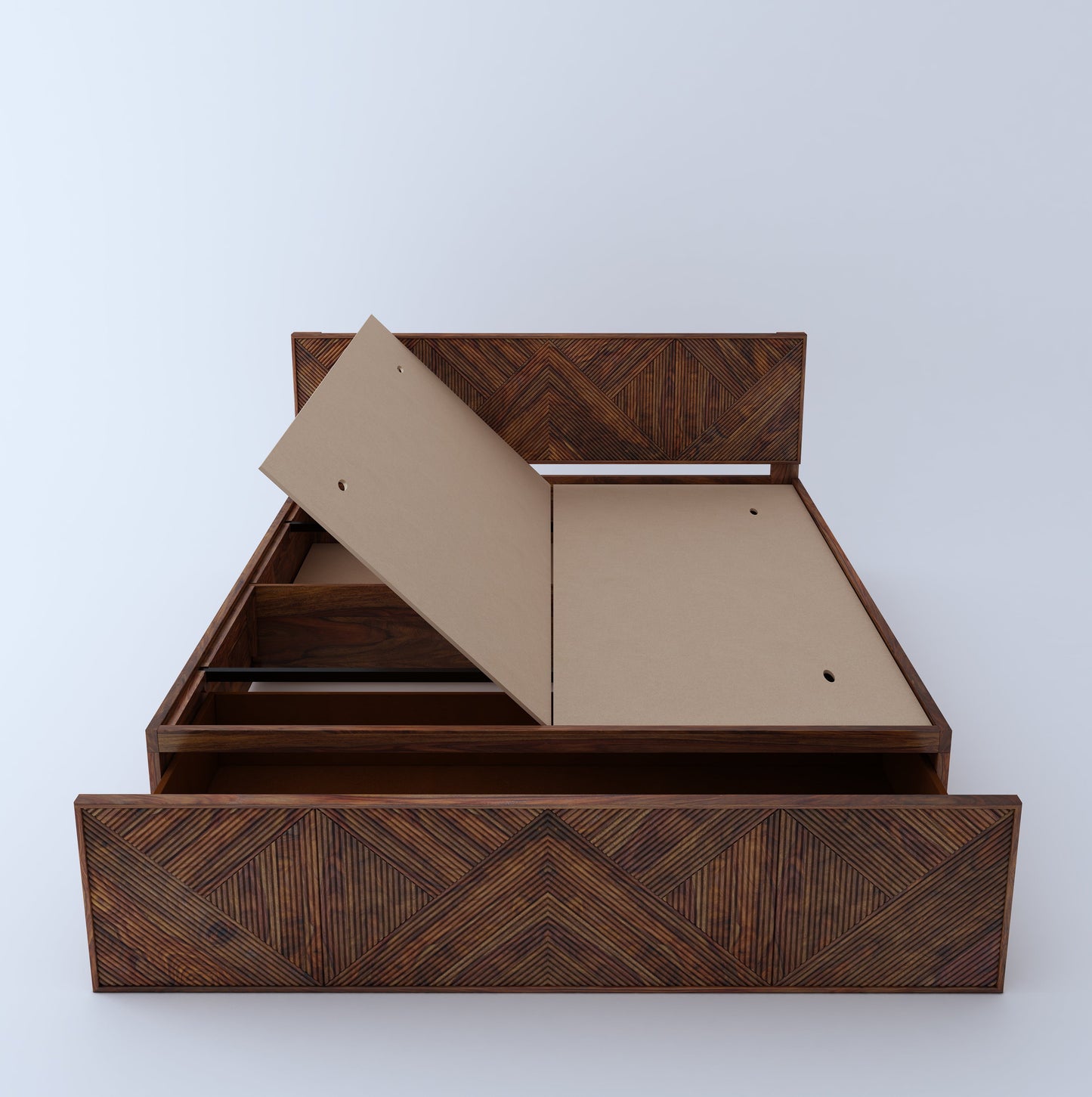Bijox King Front Drawer Bed-Teak