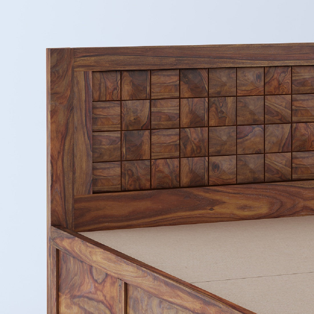 Bayleef Queen Front Drawer Storage Bed-Teak