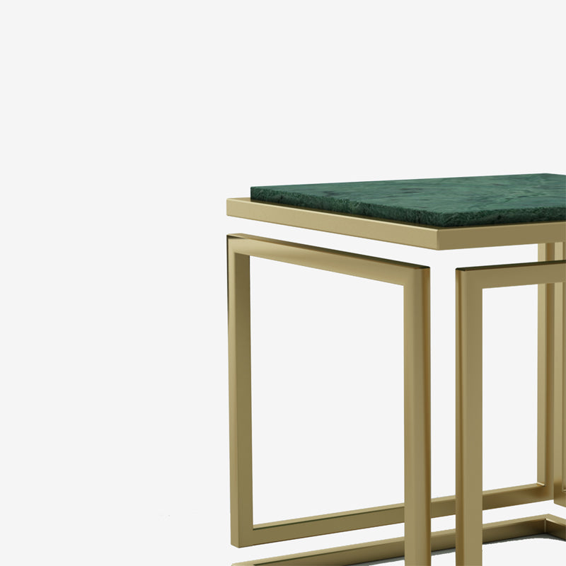 Palermo Marble Side Table-Green