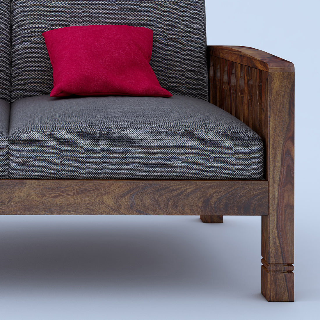 Paul Wooden 3+1+1 Sofa-Teak