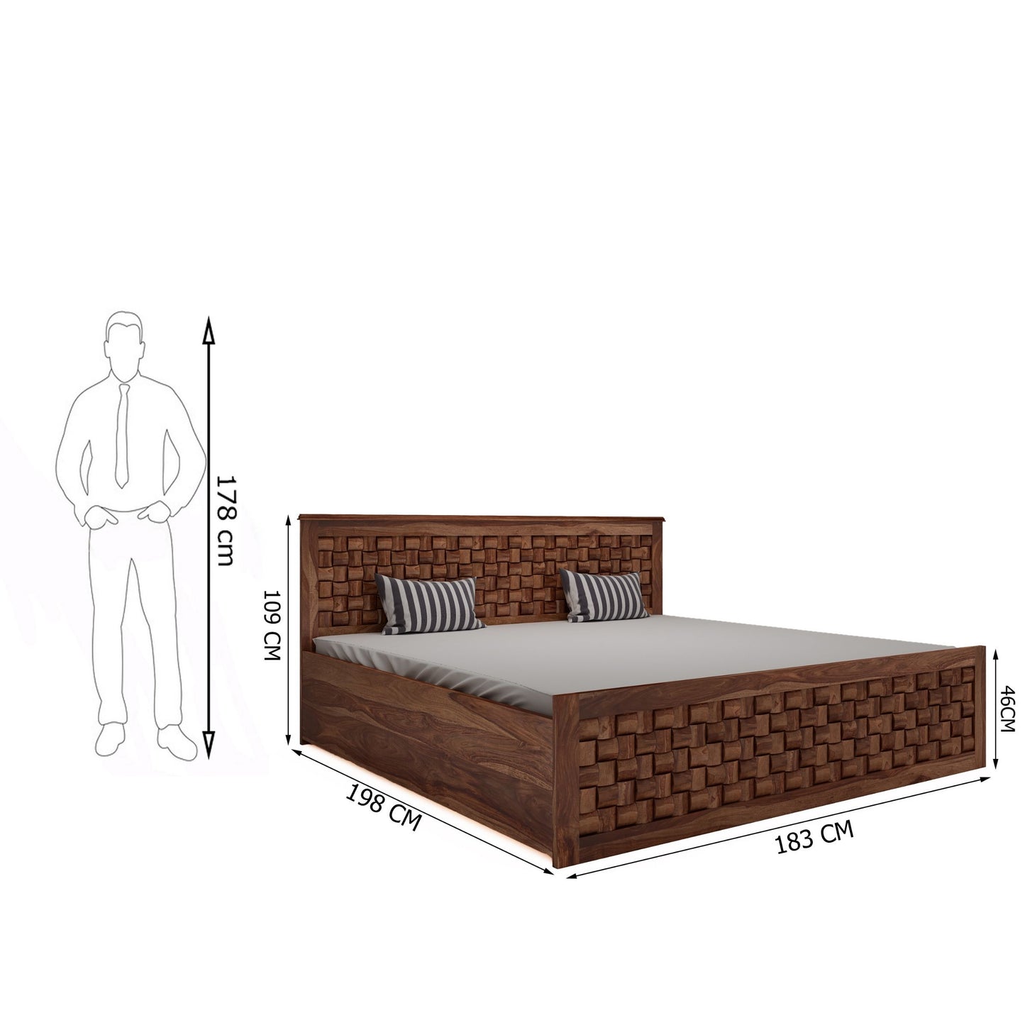 Weave King Hydraulic Storage Bed