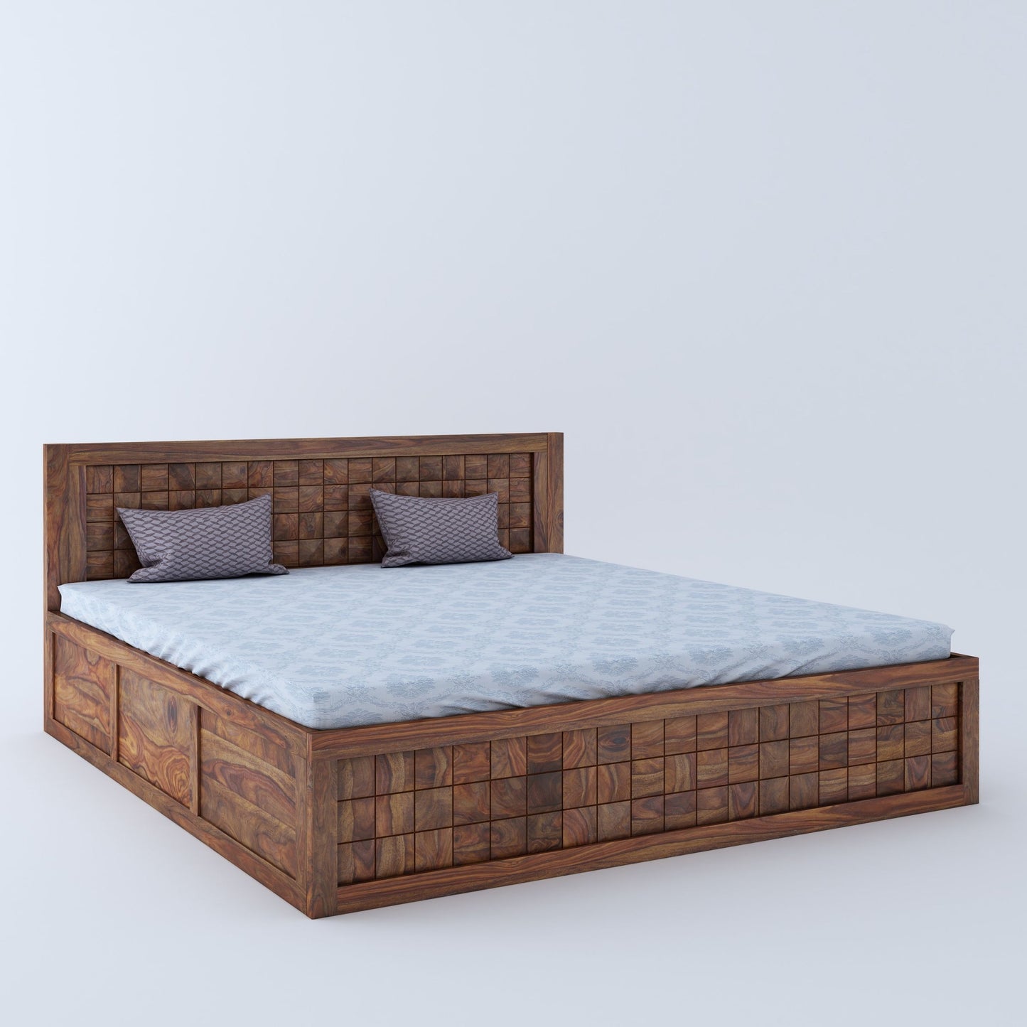Bayleef King Front Drawer Storage Bed-Teak