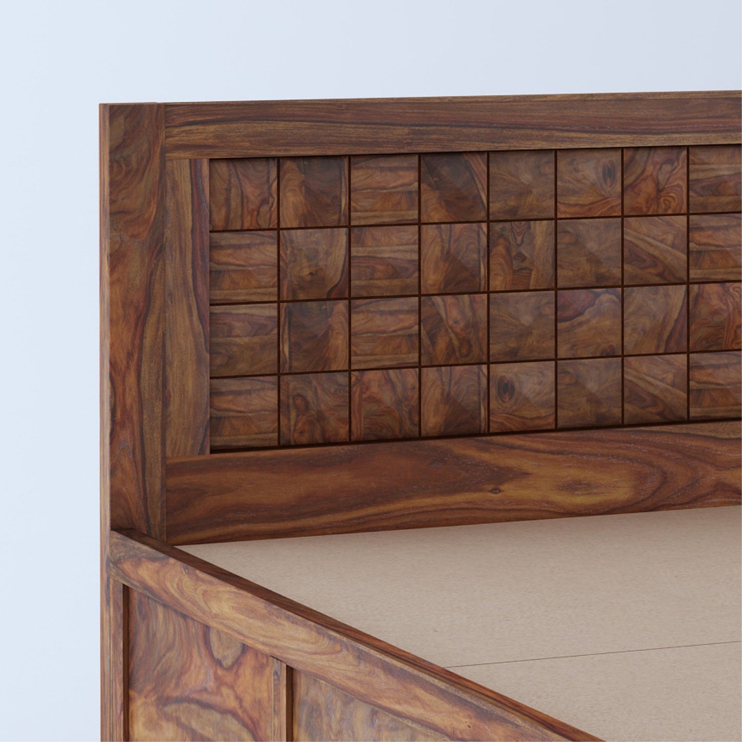 Bayleef King Front Drawer Storage Bed-Teak