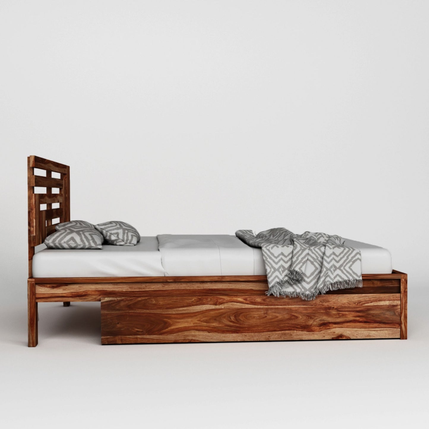 Aelinia Queen Drawer Bed-Teak