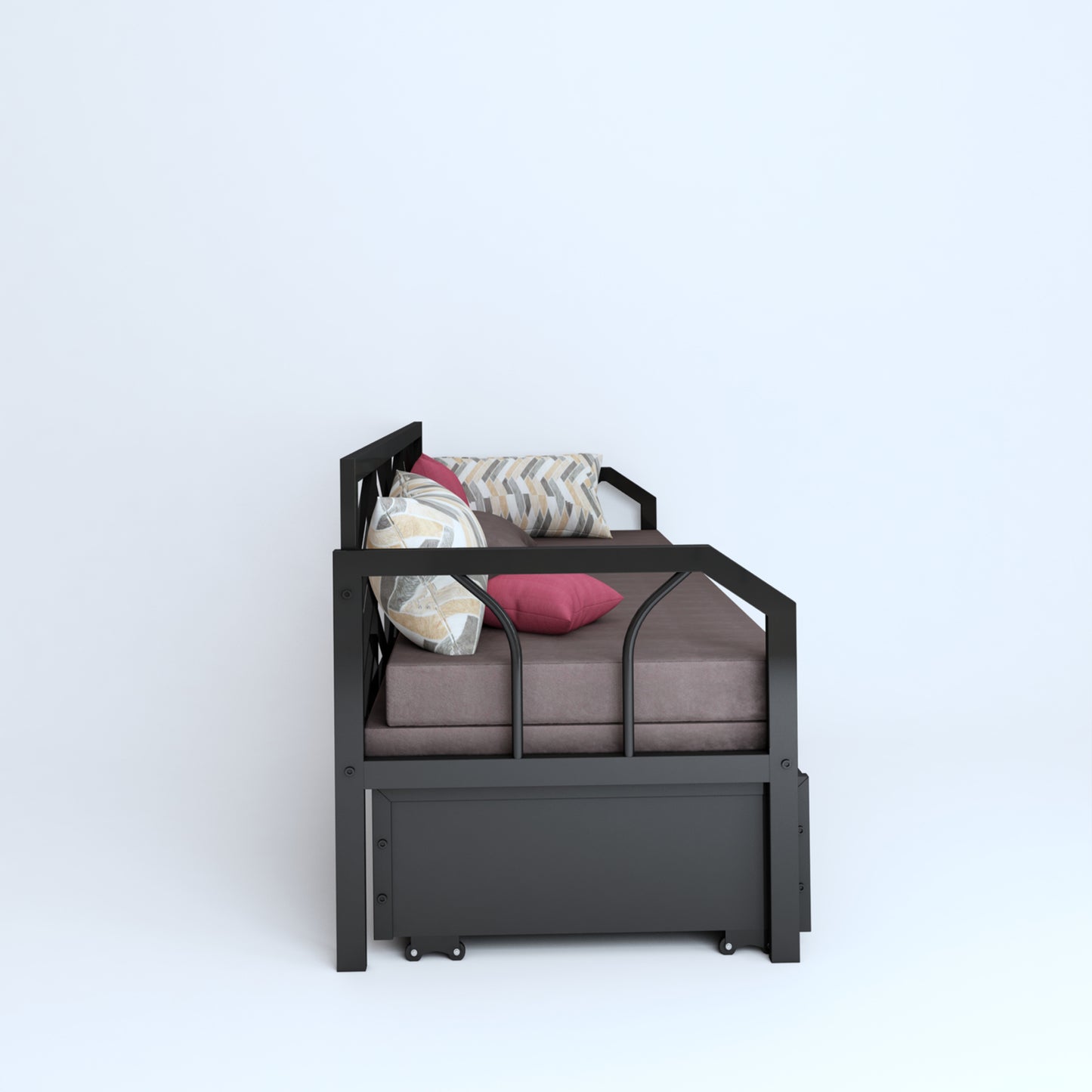 CiFor 3 Seater Sofa Cum Bed-Brown