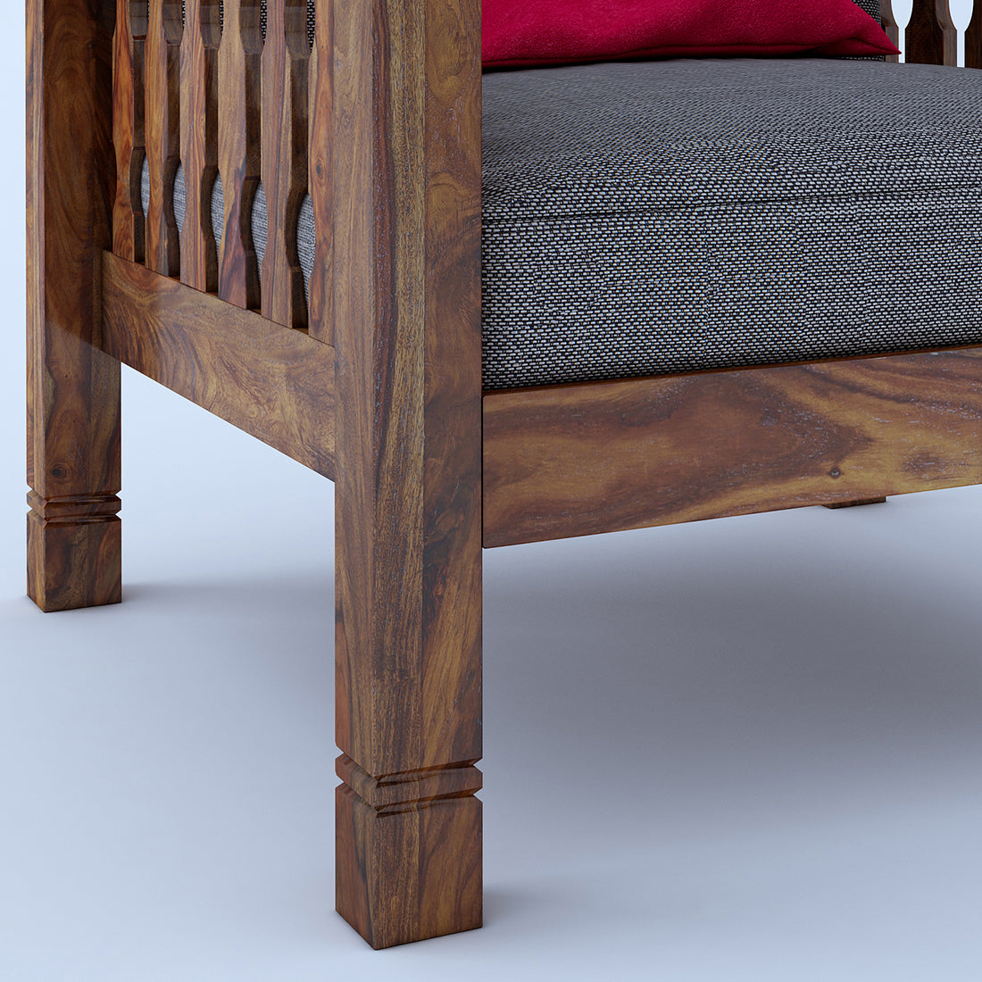 Paul Wooden 3+1+1 Sofa-Teak