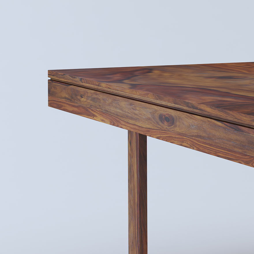 Vesta Floral 4 Stool Coffee Table-Teak