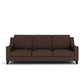 Abbey 3 Seater Fabric Sofa-Brown