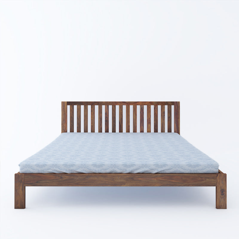 Fultz Solidwood Queen Bed-Teak