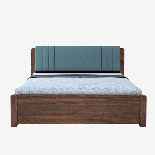 Lannister Aqua Queen Box Storage Bed-Teak