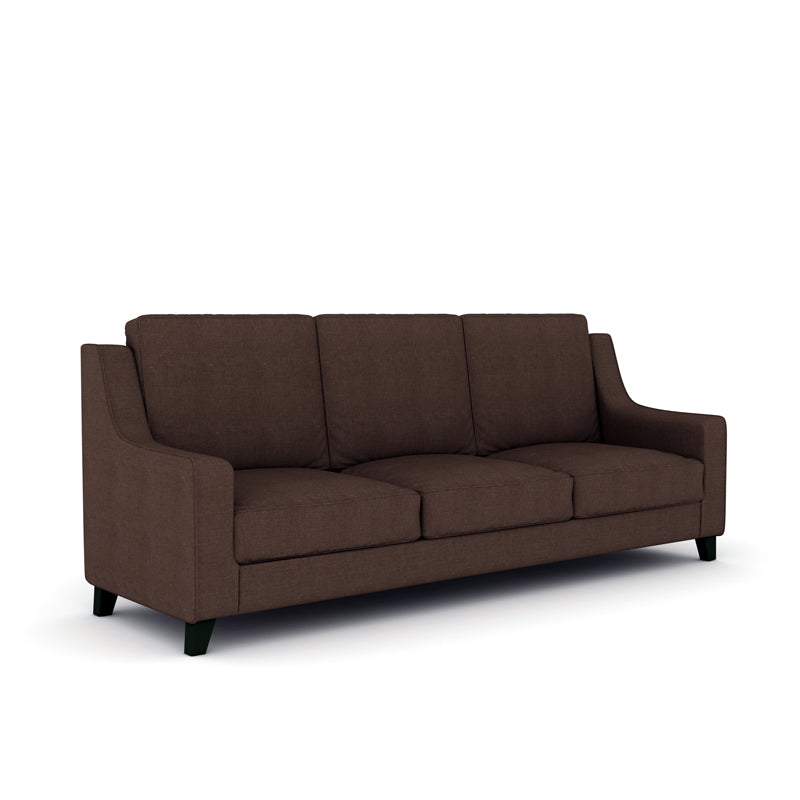 Abbey 3 Seater Fabric Sofa-Brown