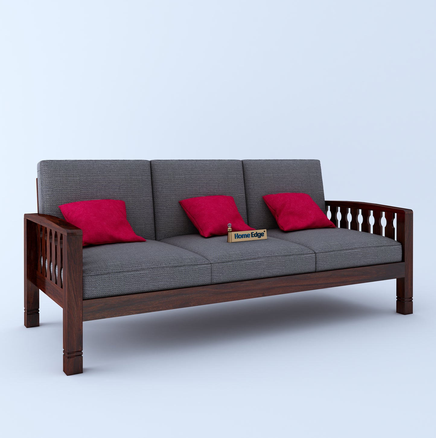 Paul Wooden 3+1+1 Sofa-Mahogany