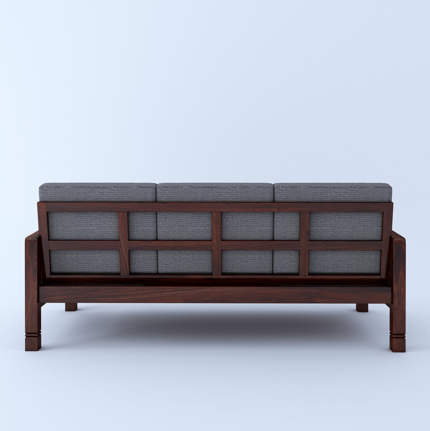 Paul Wooden 3+1+1 Sofa-Mahogany