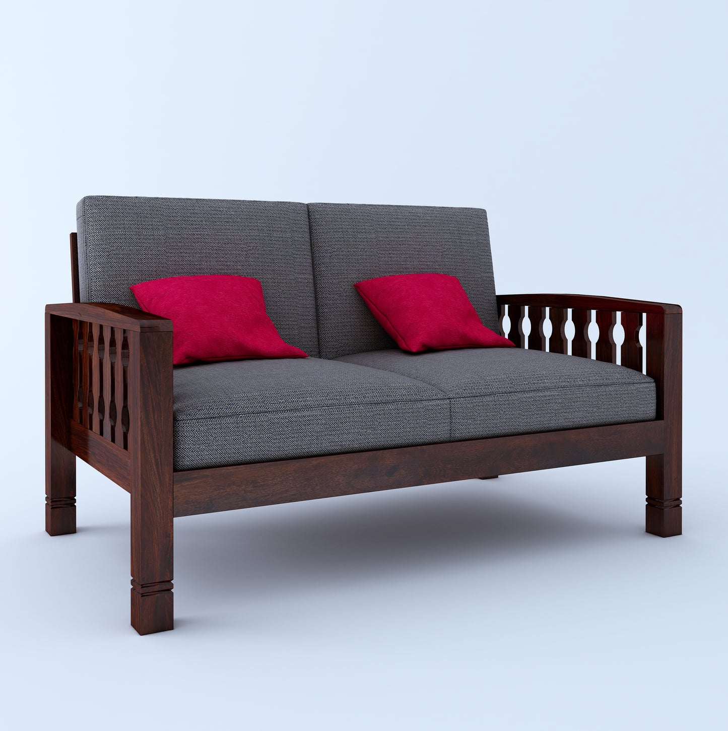 Paul Wooden  3+2 Sofa-Mahogany