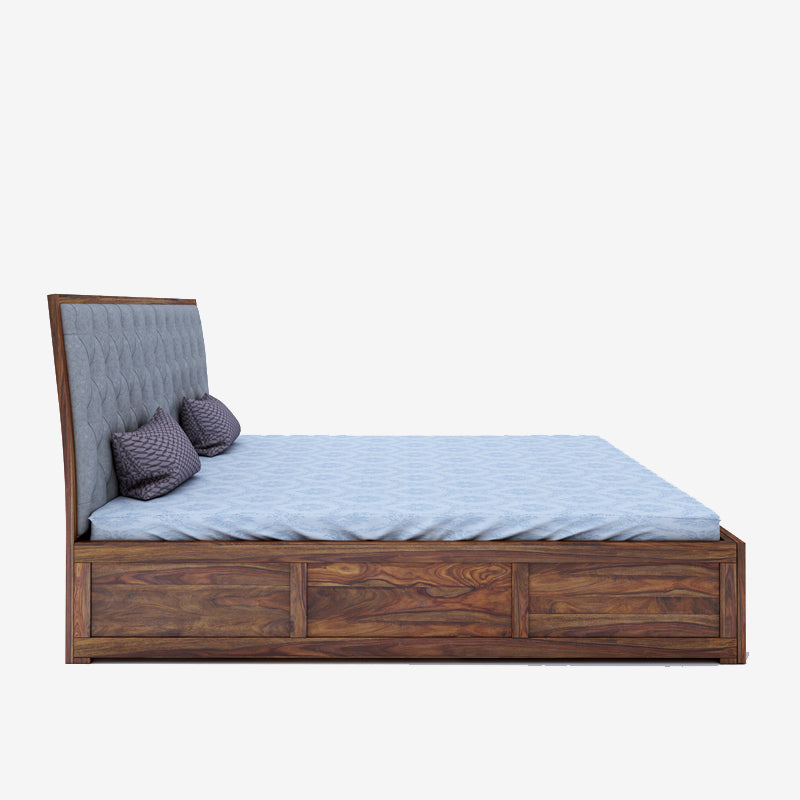 Avon King Grey Box Storage Bed-Teak Finish