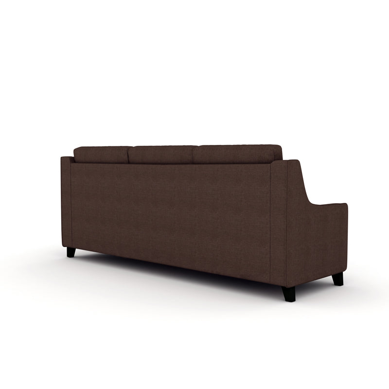 Abbey 3 Seater Fabric Sofa-Brown