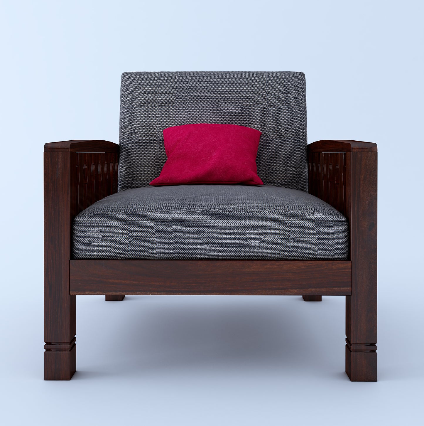 Paul Wooden  3+1+1 Sofa-Mahogany