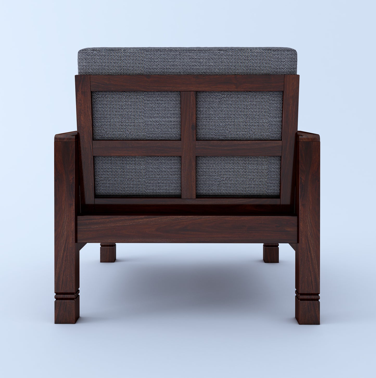Paul Wooden 3+1+1 Sofa-Mahogany