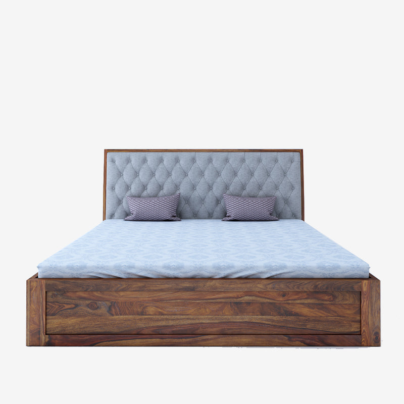 Avon King Grey Box Storage Bed-Teak Finish