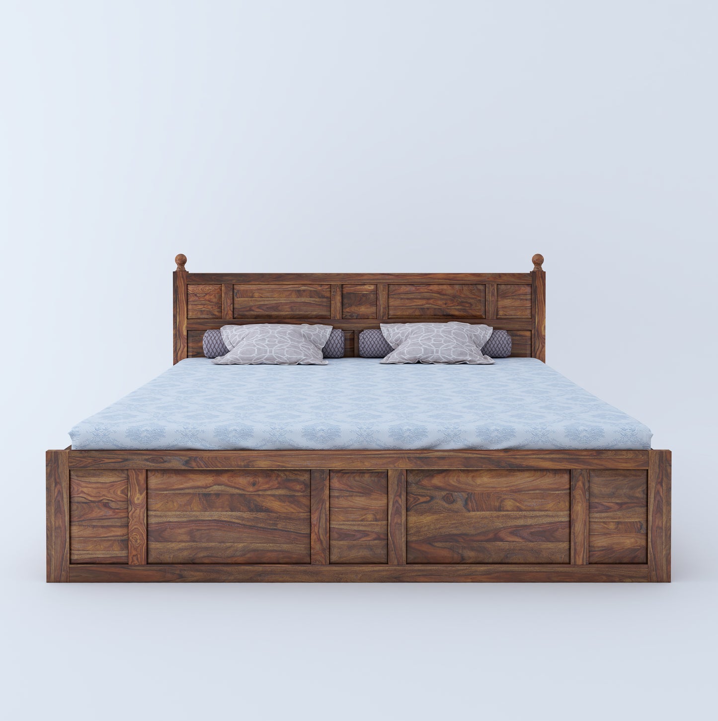 Joplin Queen Side Drawer Storage Bed-Teak