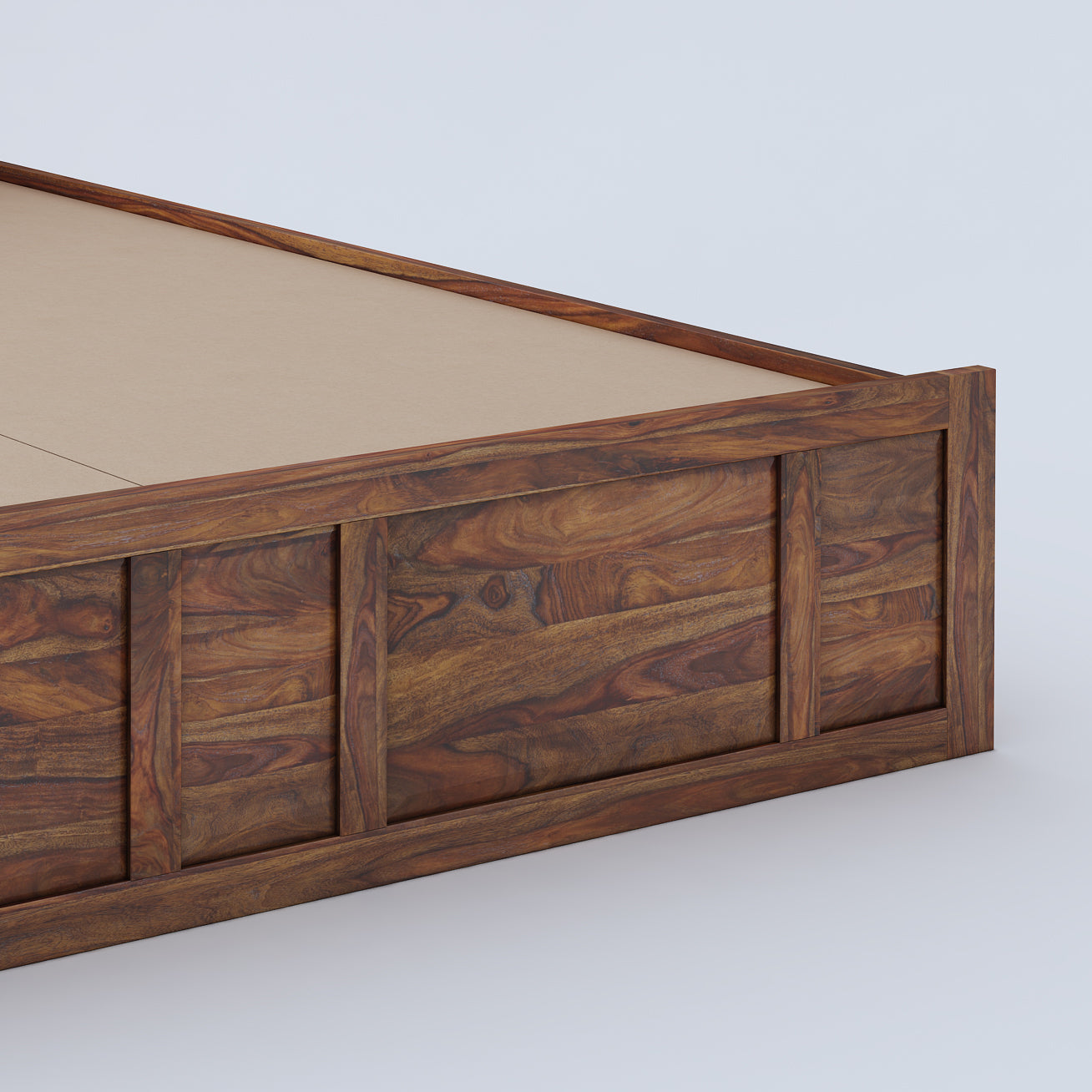 Joplin Queen Side Drawer Storage Bed-Teak