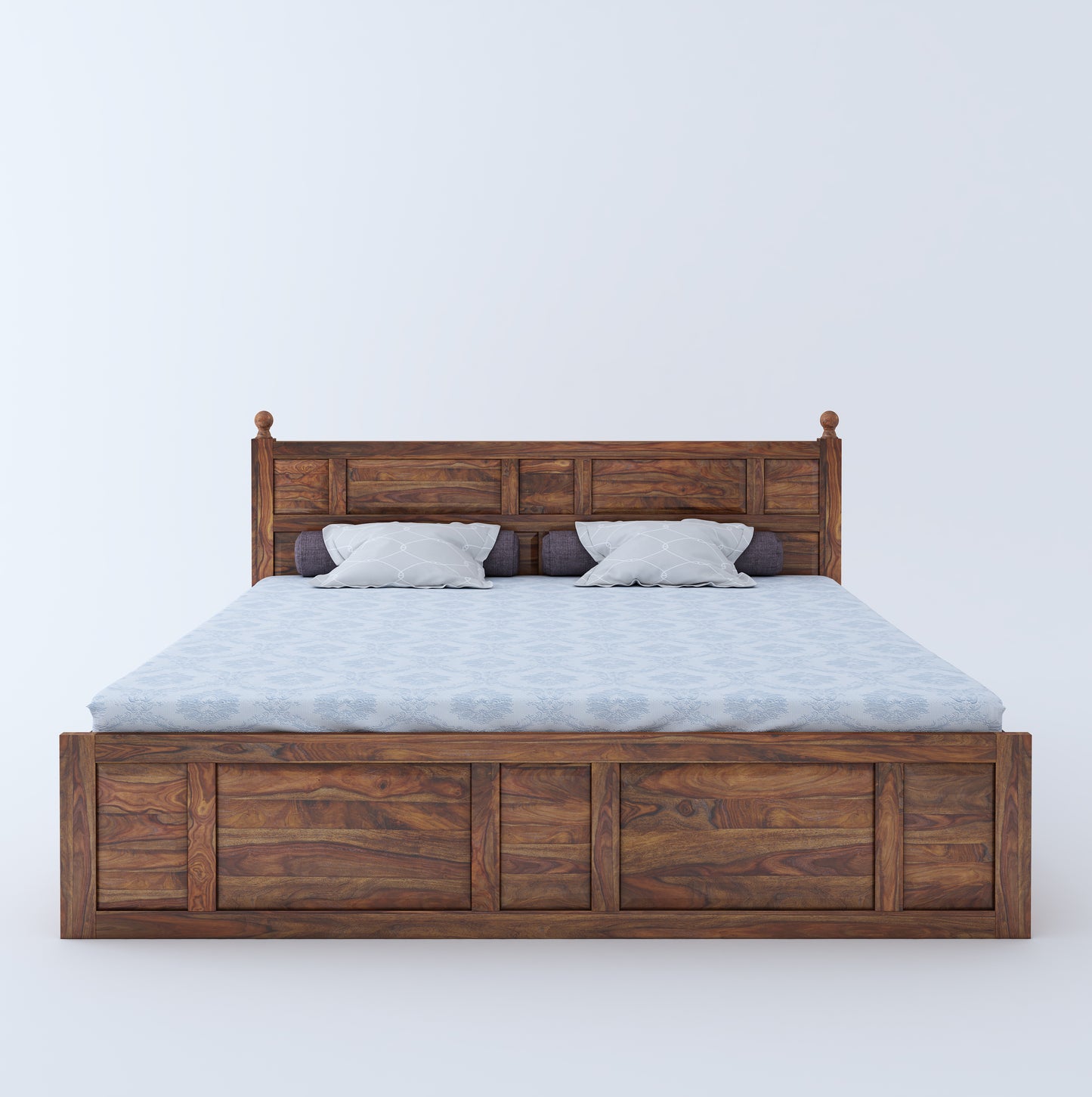 Joplin King Box Storage Bed-Teak