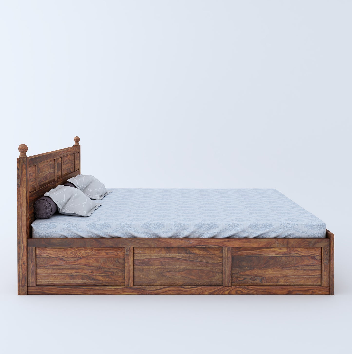 Joplin King Box Storage Bed-Teak