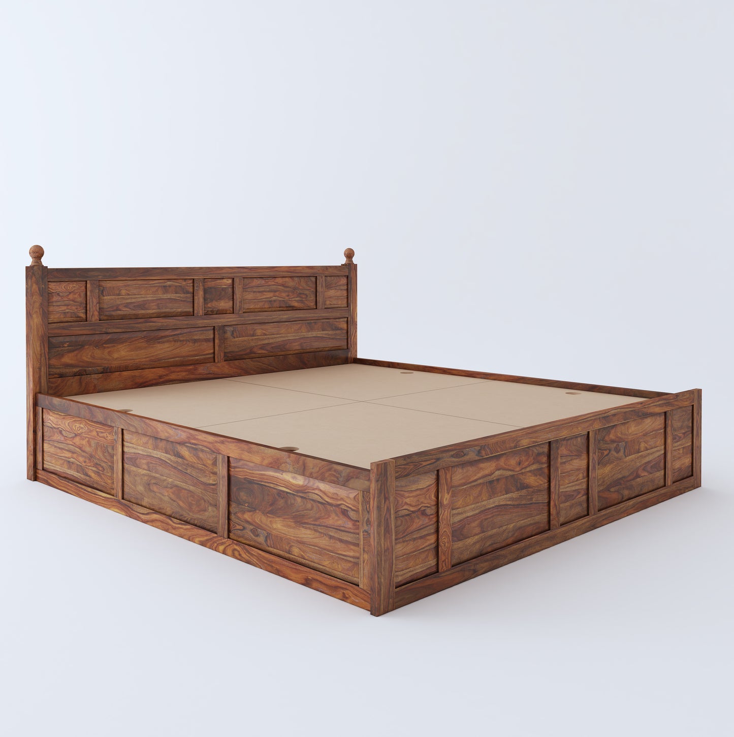 Joplin King Box Storage Bed-Teak