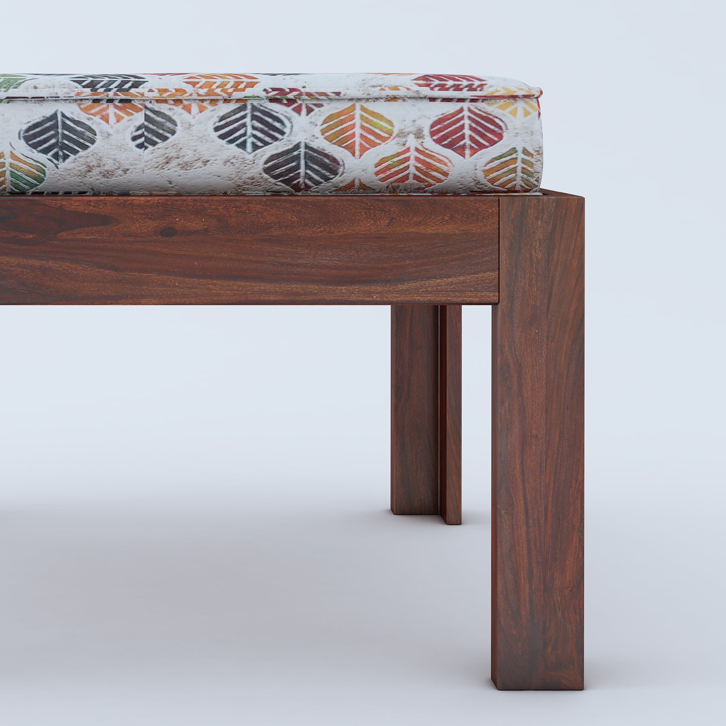 Max Floral 4 Seater Coffee Table-Mahogany