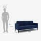 Liverpool 3 Seater Fabric Sofa-Blue