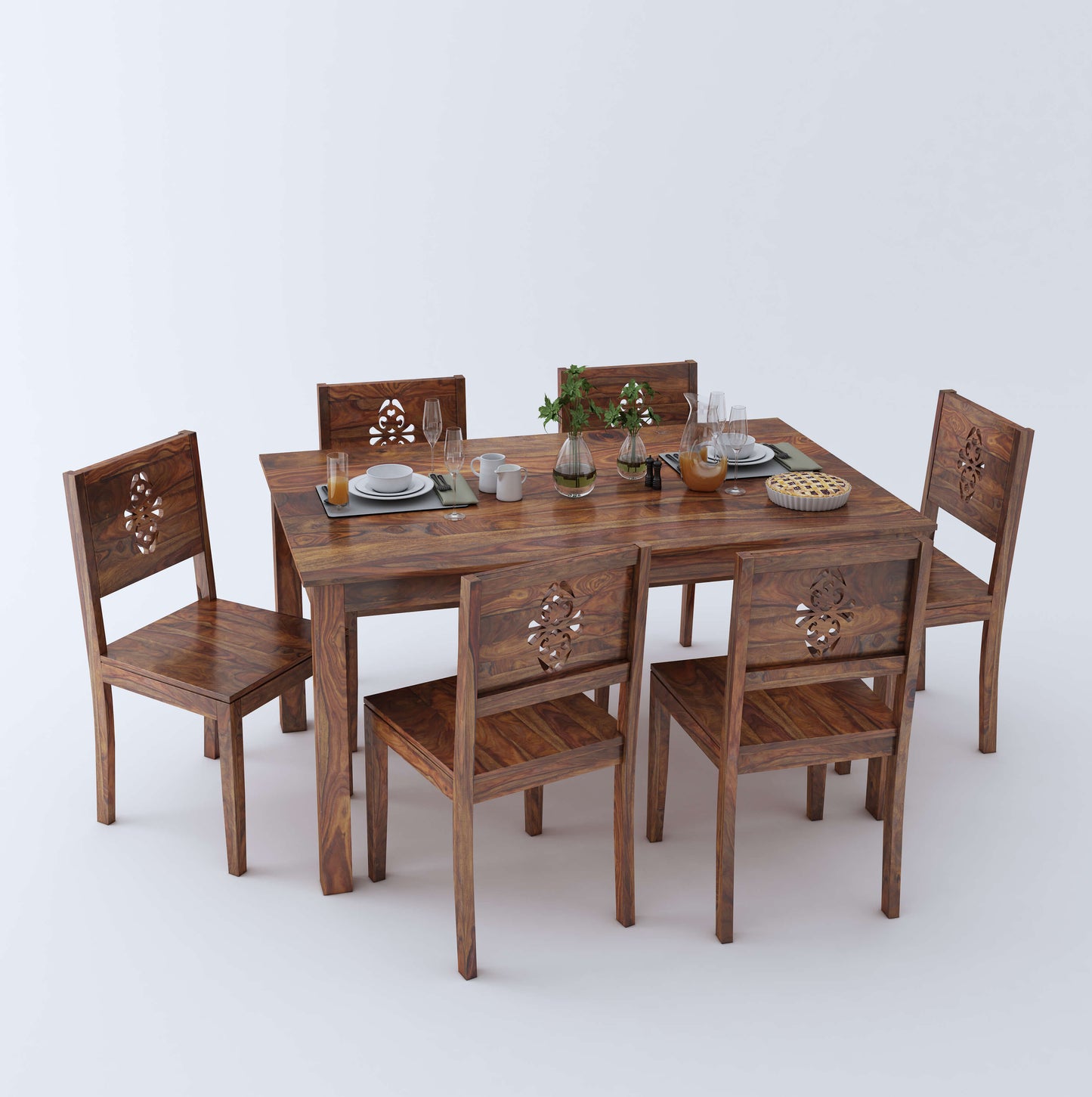 Cameron 6 Seater Dining Set-Teak