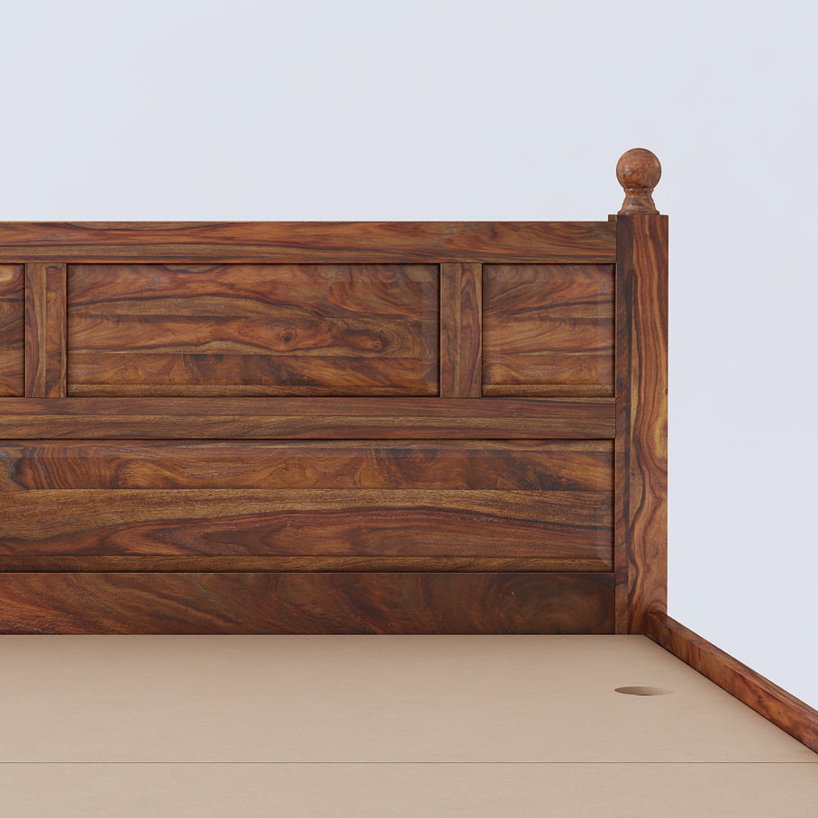 Joplin King Box Storage Bed-Teak