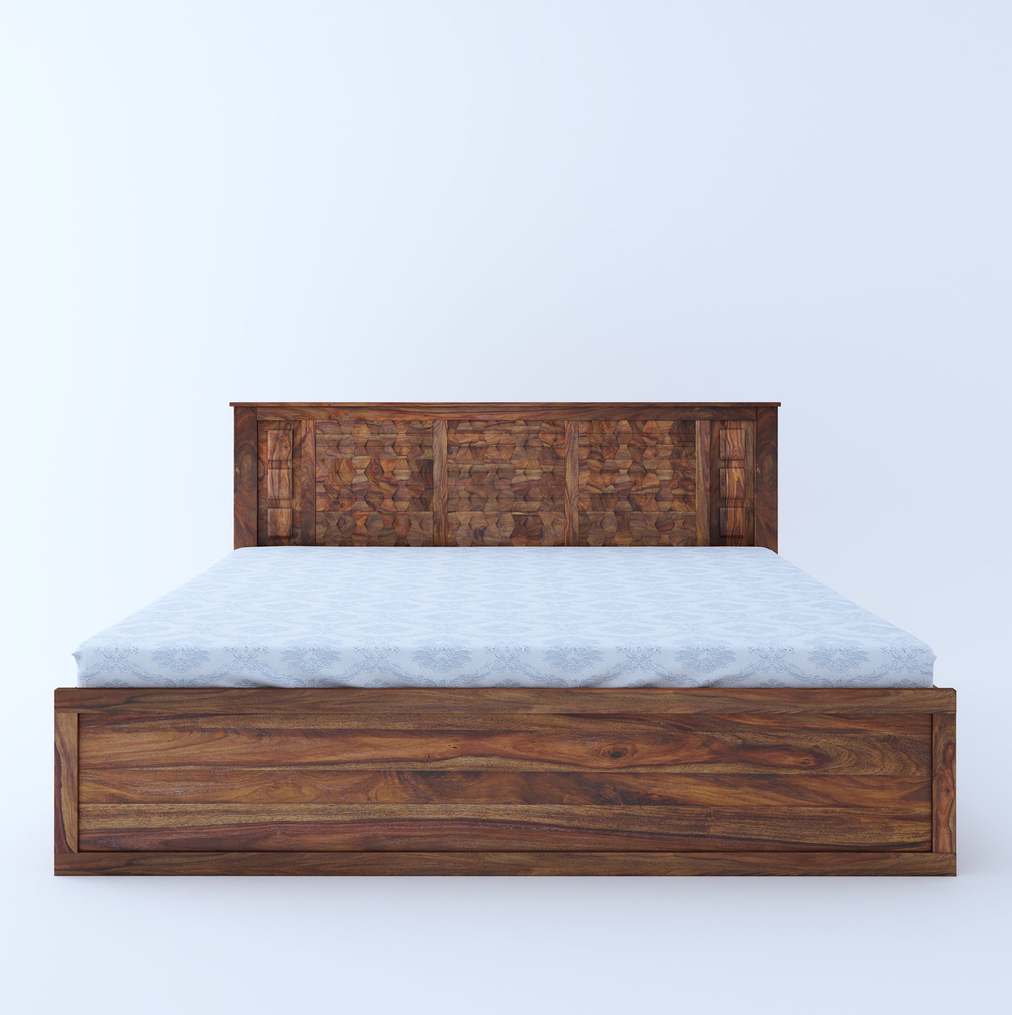 Munich King Front Drawer Storage Bed-Teak