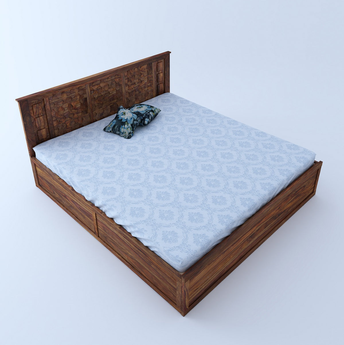 Munich King Front Drawer Storage Bed-Teak