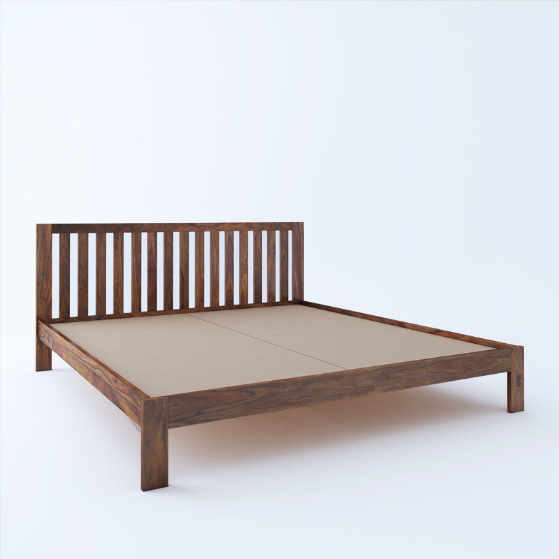 Fultz Solidwood Queen Bed-Teak