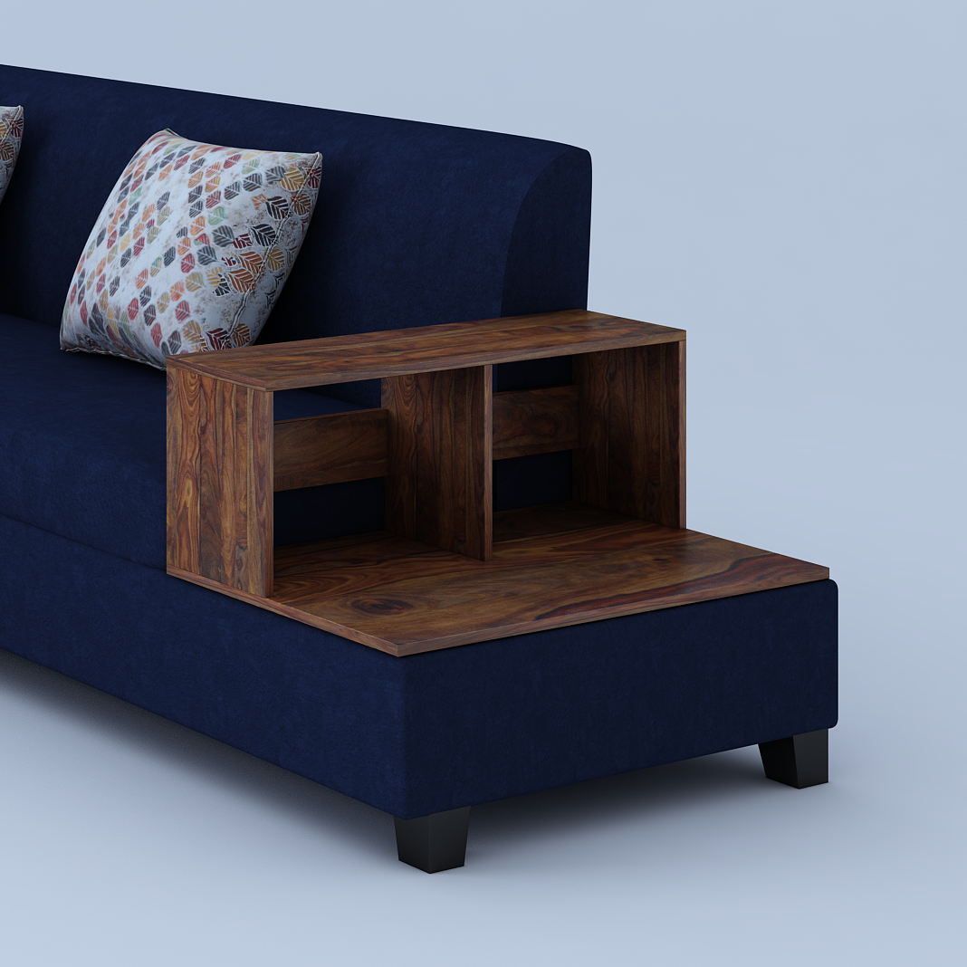 Rubik Blue L Shape 5 Seater Sofa