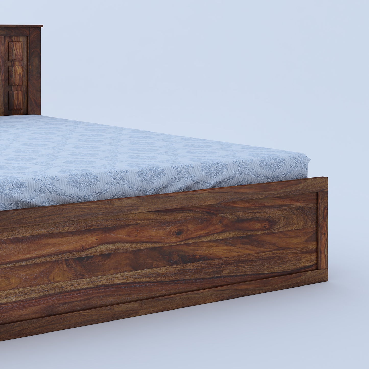 Munich King Front Drawer Storage Bed-Teak