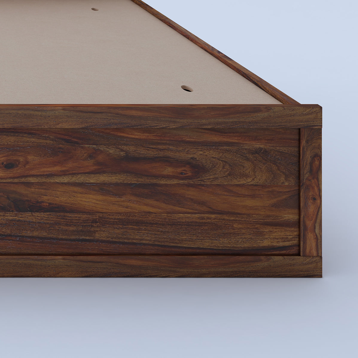Munich King Front Drawer Storage Bed-Teak