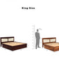 Admire King Side Drawer Storage Bed-Walnut