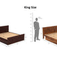 Passio Sheesham King Side Drawer Bed-Teak