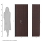 Luxe Engineered Wood 2 Door Wardrobe (Wenge Finish)